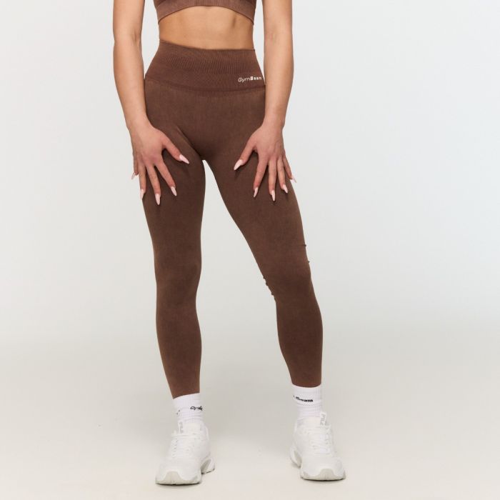 Women‘s Fierce Seamless Leggings Brown - GymBeam M