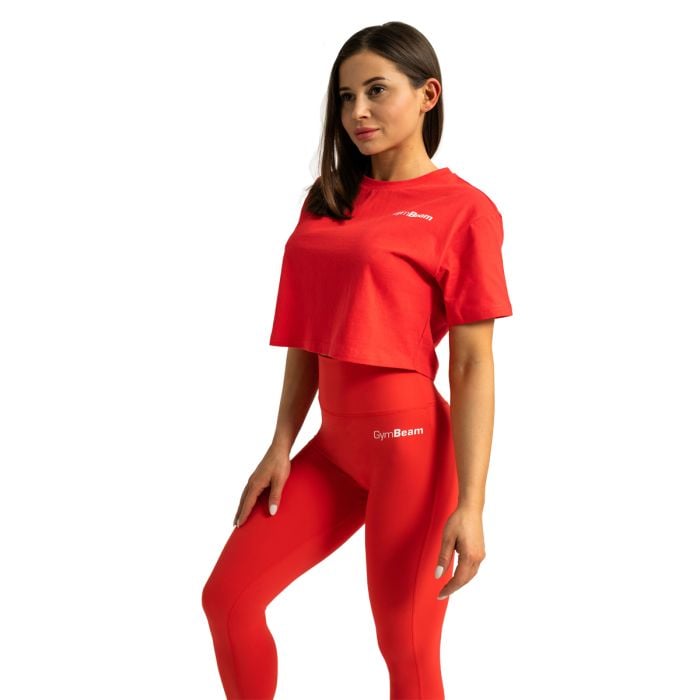 Ženski Crop Top Limitless Hot Red - GymBeam L