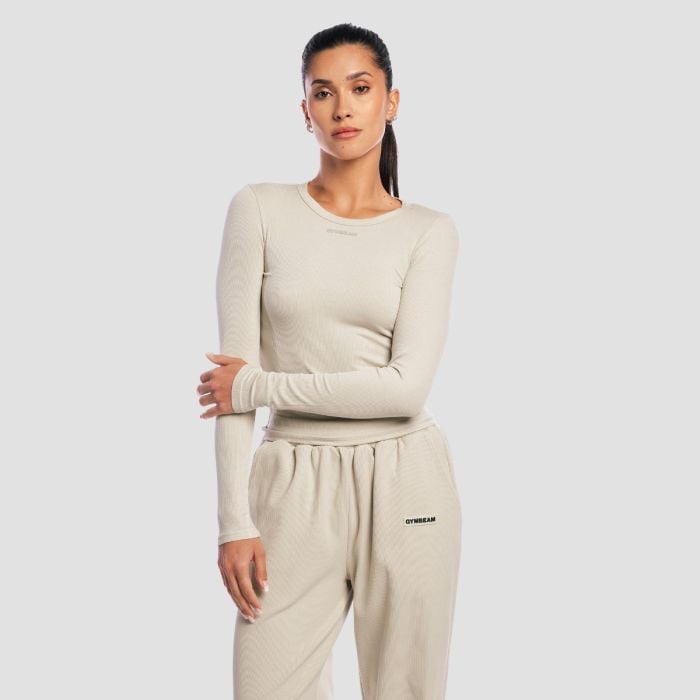 Ženska majica dugih rukava Aura Grey - GymBeam L