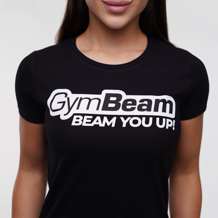 Ženska majica Beam Black - GymBeam XXL