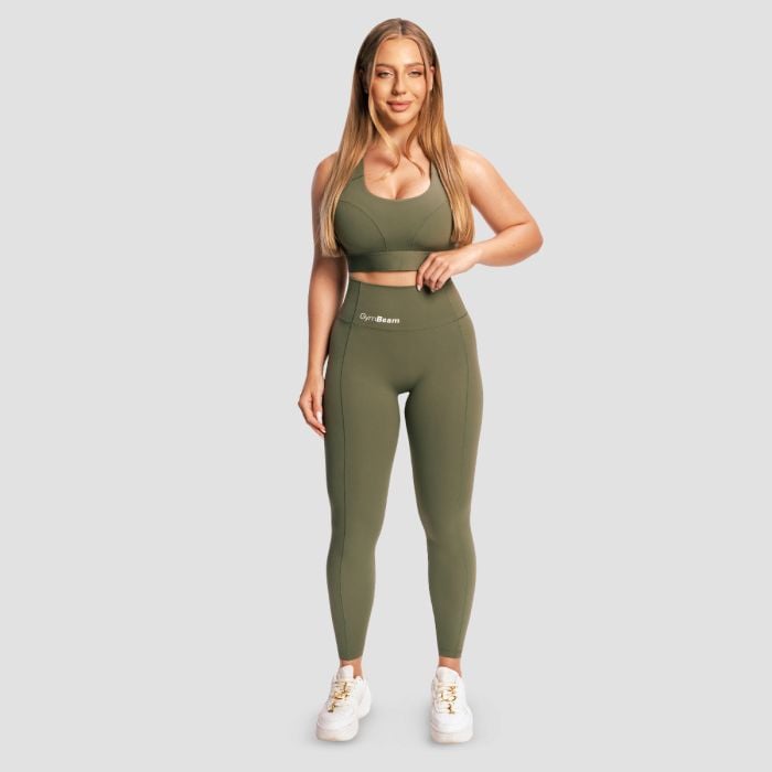 Ženske helanke Combat Olive Grey - GymBeam S