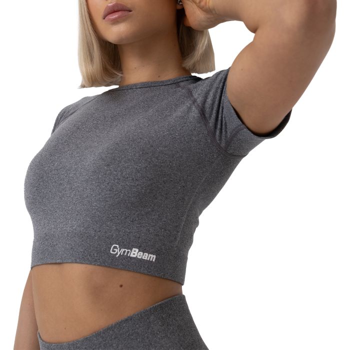 Ženski crop top FLO Grey - GymBeam XL