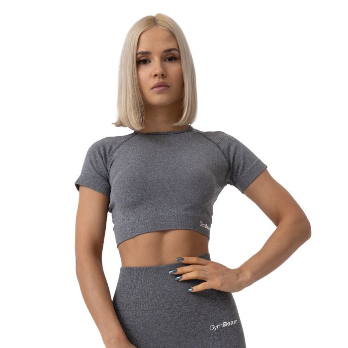 Ženski crop top FLO Grey - GymBeam XL