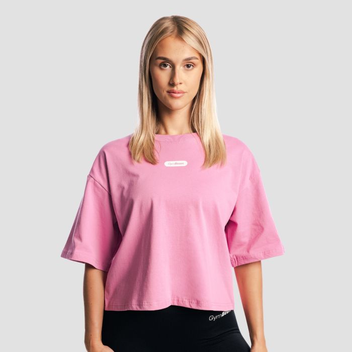 Ženska majica Girls Club Boxy Pink - GymBeam XL