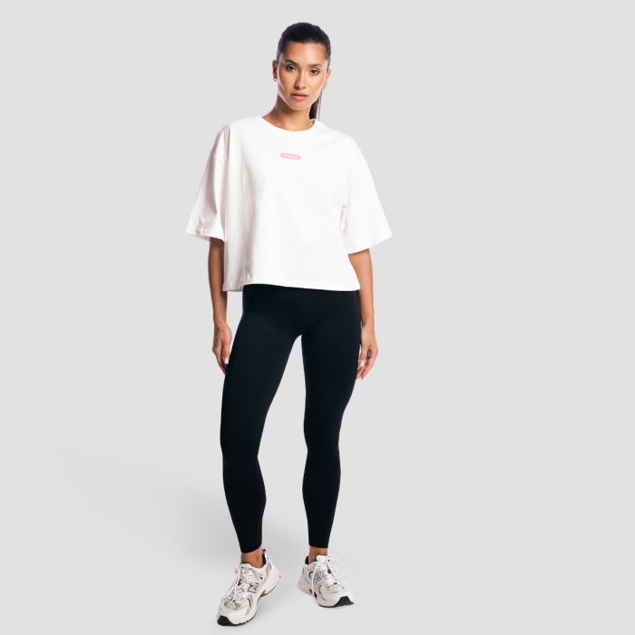 Ženska majica Girls Club Boxy White - GymBeam M
