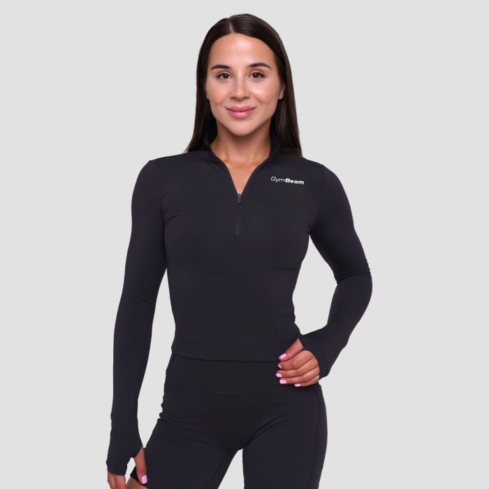 Ženska sportska majica Ignite Black - GymBeam L