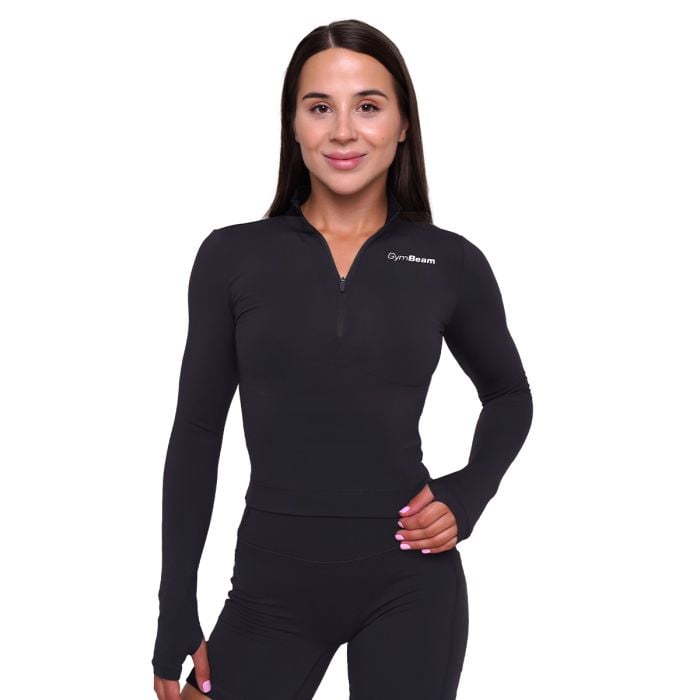 Ženska sportska majica Ignite Black - GymBeam L