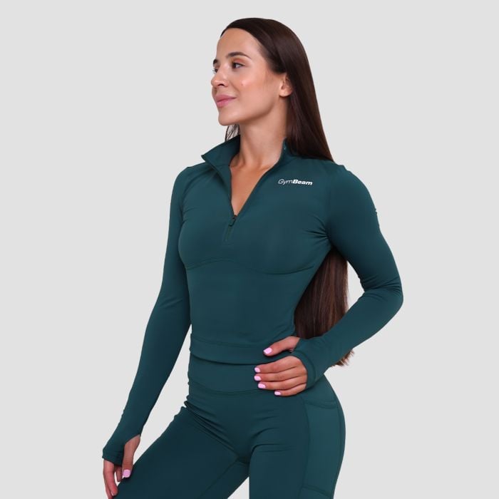 Ženska sportska majica Ignite Dark Green - GymBeam M