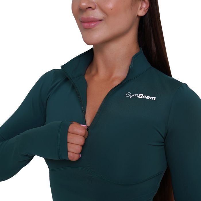Ženska sportska majica Ignite Dark Green - GymBeam M