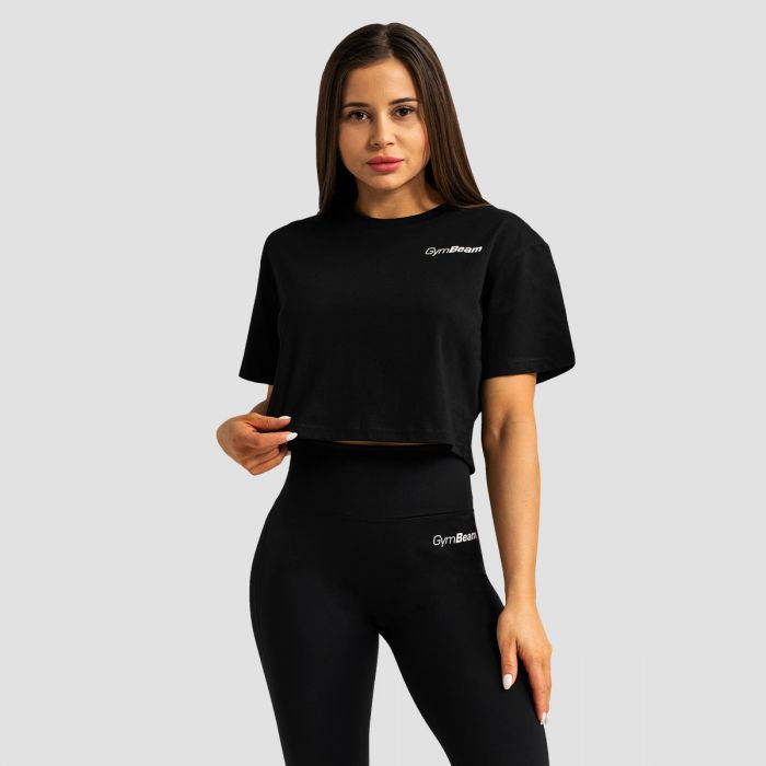 Ženski Crop Top Limitless Black - GymBeam L