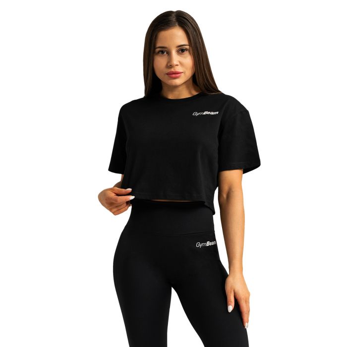 Ženski Crop Top Limitless Black - GymBeam L