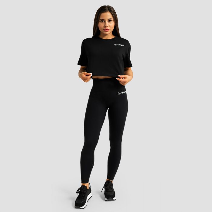 Ženski Crop Top Limitless Black - GymBeam L