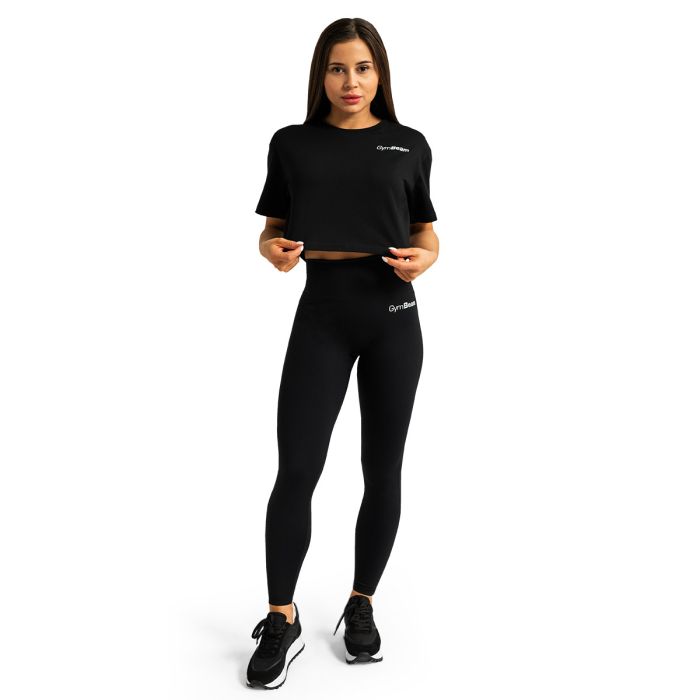 Ženski Crop Top Limitless Black - GymBeam L
