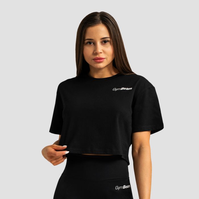Ženski Crop Top Limitless Black - GymBeam L