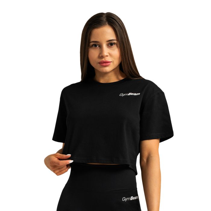 Ženski Crop Top Limitless Black - GymBeam L