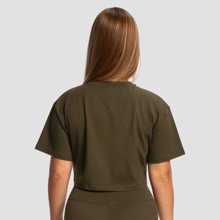 Ženska majica Limitless Cropped Espresso - GymBeam XXL