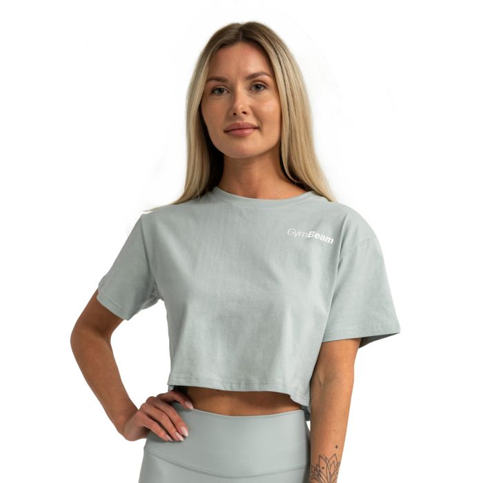 Ženski Crop Top Limitless Eucalypt - GymBeam S