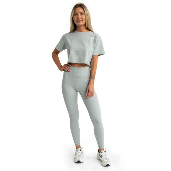 Ženski Crop Top Limitless Eucalypt - GymBeam S