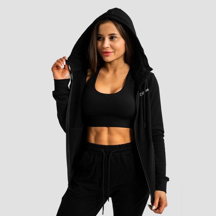 Ženska dukserica Limitless Zip Up Black - GymBeam M