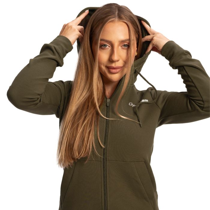 Ženski duks Limitless Zip Up Espresso - GymBeam XL