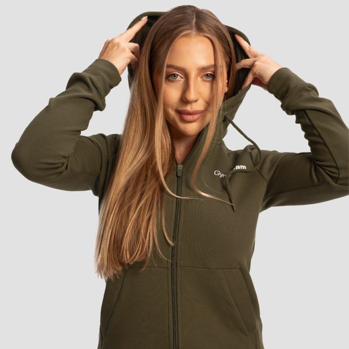 Ženski duks Limitless Zip Up Espresso - GymBeam XL