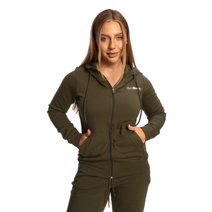 Ženski duks Limitless Zip Up Espresso - GymBeam XL