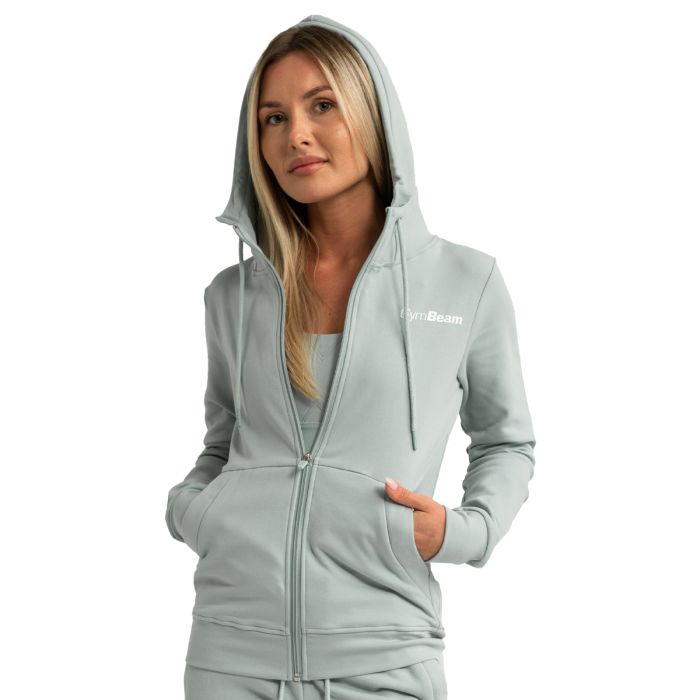 Ženska dukserica Limitless Zip Up Eucalypt - GymBeam M