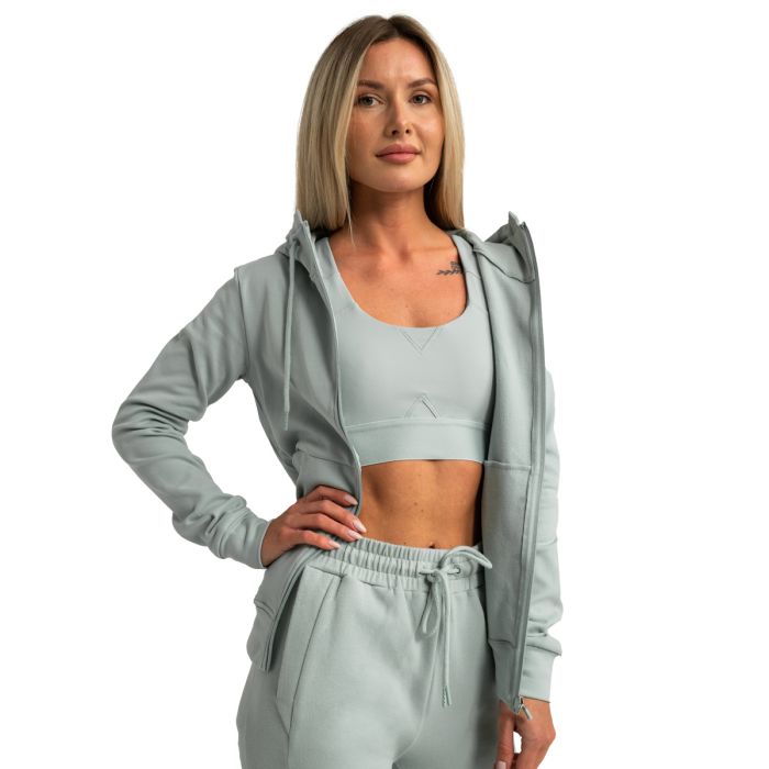 Ženska dukserica Limitless Zip Up Eucalypt - GymBeam M