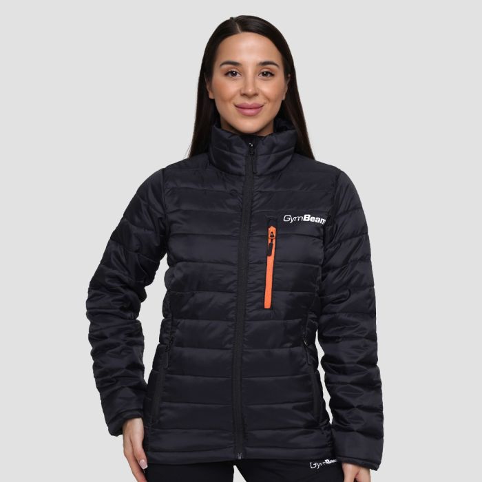 Ženska jakna Puffer Black/Orange - GymBeam S