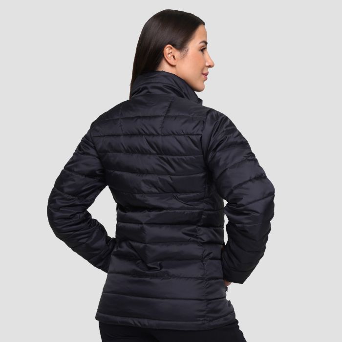 Ženska jakna Puffer Black/Orange - GymBeam S