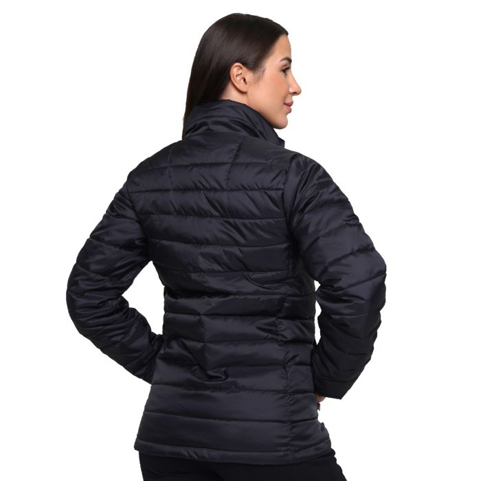 Ženska jakna Puffer Black/Orange - GymBeam S