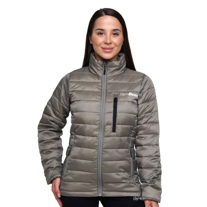 Ženska jakna Puffer Vetiver/Black - GymBeam XL