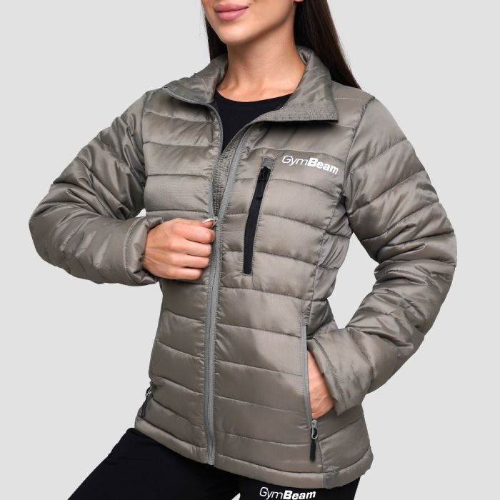 Ženska jakna Puffer Vetiver/Black - GymBeam XL
