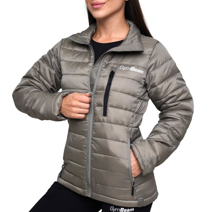 Ženska jakna Puffer Vetiver/Black - GymBeam XL