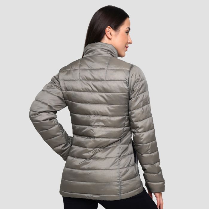 Ženska jakna Puffer Vetiver/Black - GymBeam XL