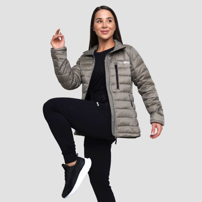 Ženska jakna Puffer Vetiver/Black - GymBeam XL