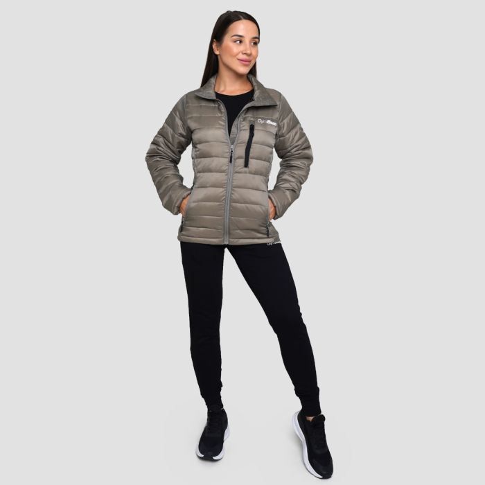 Ženska jakna Puffer Vetiver/Black - GymBeam XL