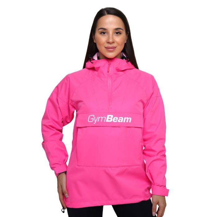 Ženska jakna za kišu Smock Fuchsia - GymBeam XL