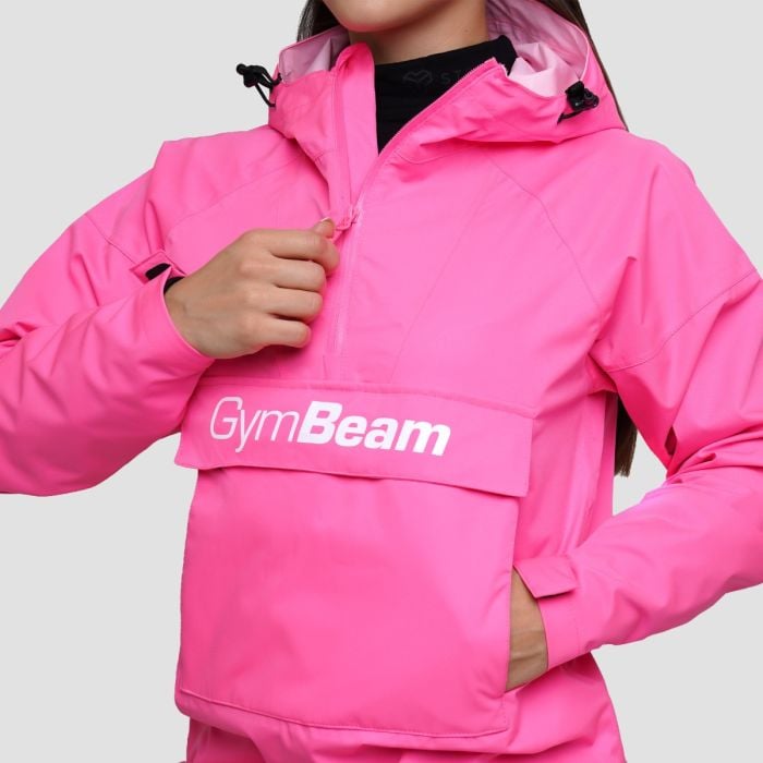 Ženska jakna za kišu Smock Fuchsia - GymBeam XL