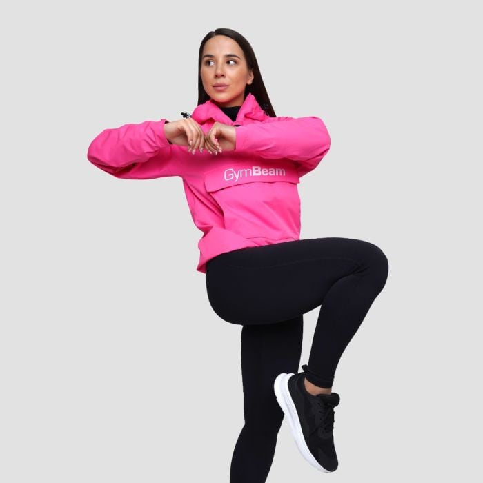 Ženska jakna za kišu Smock Fuchsia - GymBeam XL