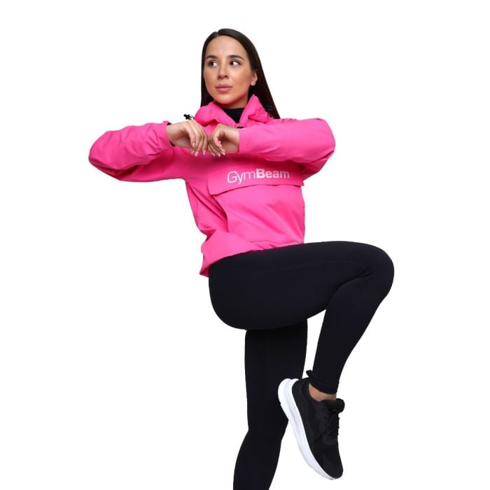 Ženska jakna za kišu Smock Fuchsia - GymBeam XL