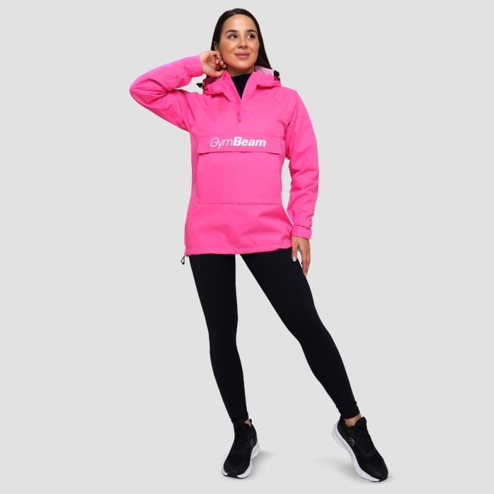 Ženska jakna za kišu Smock Fuchsia - GymBeam XL