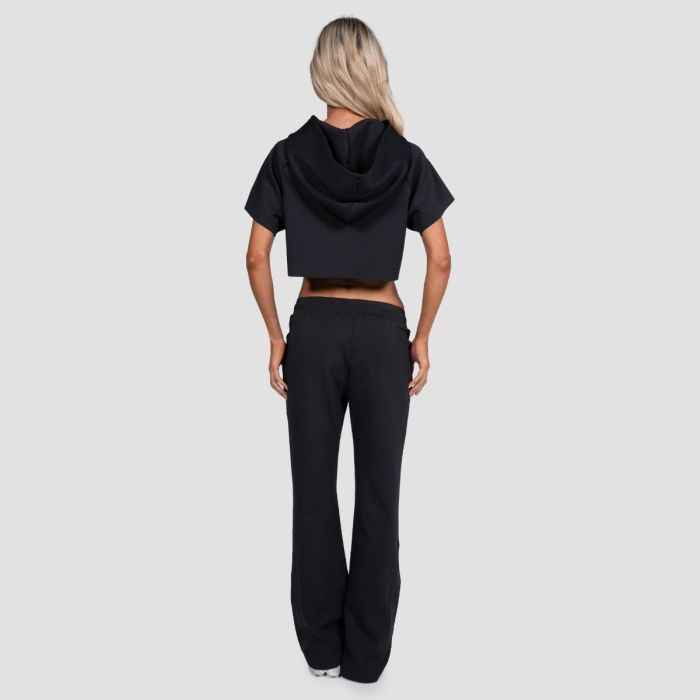 Ženski duks Relay Cropped Black - GymBeam XXL