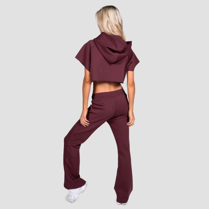 Ženski duks Relay Cropped Fig - GymBeam XXL