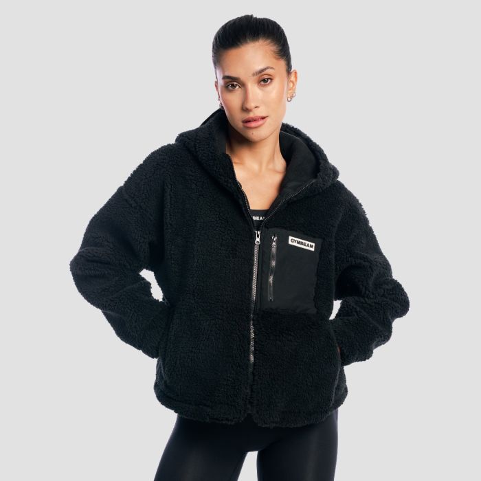 Ženska jakna Sherpa Black - GymBeam XXL
