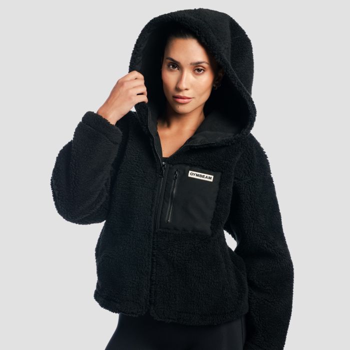 Ženska jakna Sherpa Black - GymBeam XXL