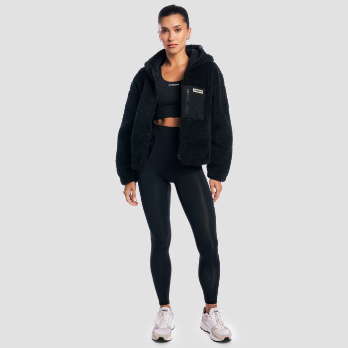 Ženska jakna Sherpa Black - GymBeam XXL