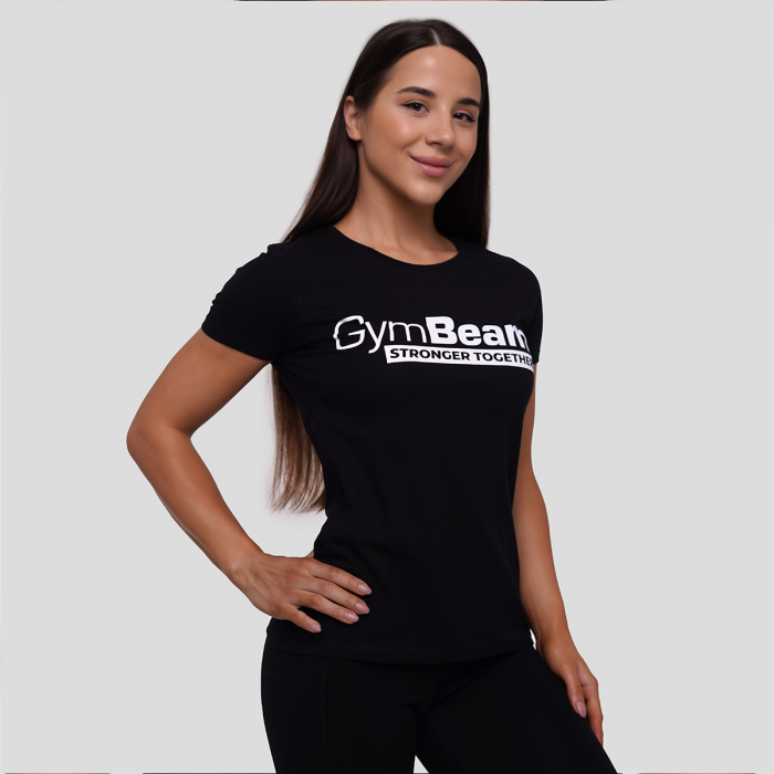 Ženska majica Stronger Together Black - GymBeam XXL