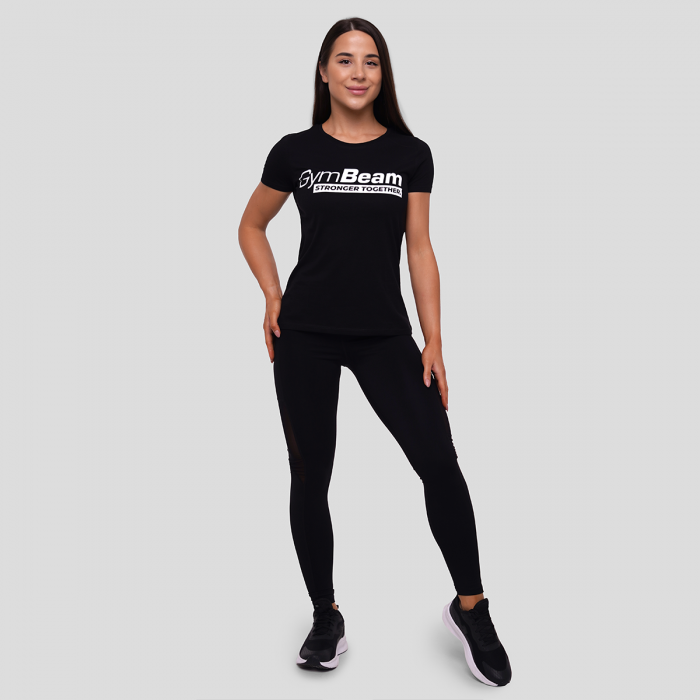 Ženska majica Stronger Together Black - GymBeam XXL