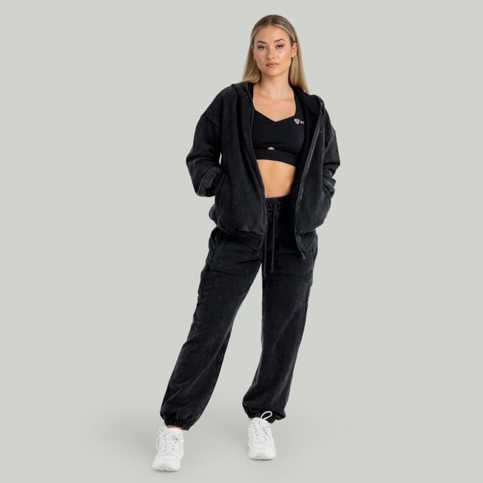 Ženski duks Zip Up Washed Black - STRIX L